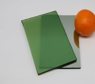 Dark Green Tempered Reflective Glass for High-Rise Building Facades
